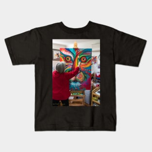 At the Easel Kids T-Shirt